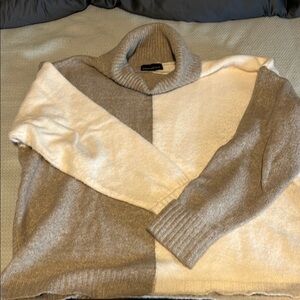 Colorblock Turtleneck Sweater